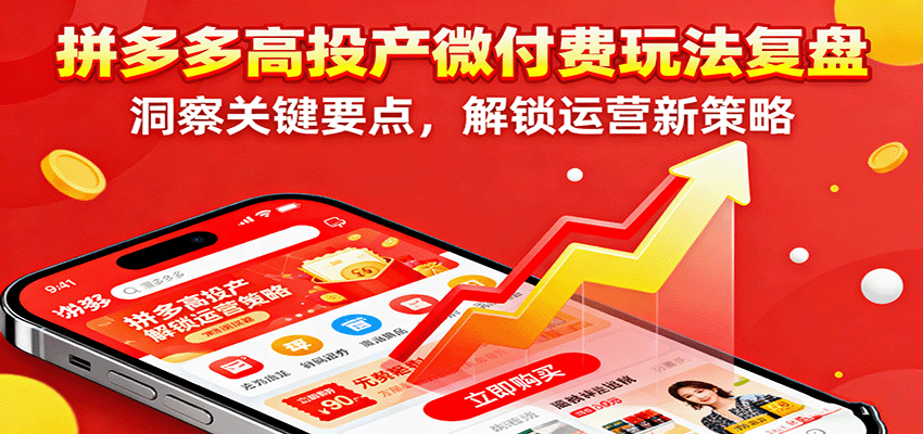 拼多多高投产微付费玩法复盘，洞察关键要点，解锁运营新策略-紫橙资源网