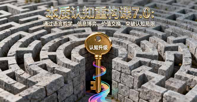 本质认知重构课7.0：通过语言哲学、信息博弈、价值交换，突破认知局限-紫橙资源网