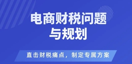 电商企业财税风险与规避，直击财税痛点，制定专属方案-紫橙资源网