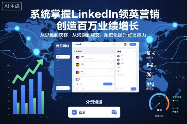 系统掌握LinkedIn领英营销，创造百万业绩增长，从思维到获客，从沟通到成交，系统化提升外贸能力-紫橙资源网