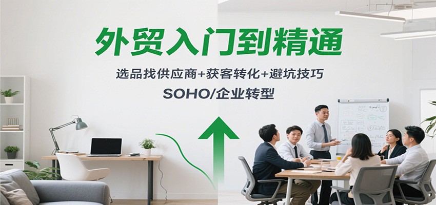 外贸入门到精通，选品找供应商+获客转化+避坑技巧，SOHO/企业转型-紫橙资源网