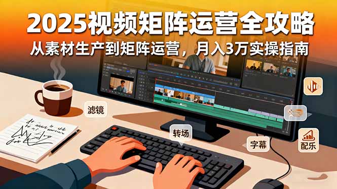 2025短视频矩阵运营全攻略：从素材生产到矩阵运营，月入3万实操指南-紫橙资源网