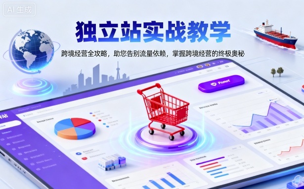 独立站实战教学，跨境经营全攻略，助您告别流量依赖，掌握跨境经营的终极奥-紫橙资源网