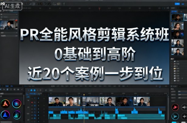 PR全能风格剪辑系统班，0基础到高阶，近20个案例一步到位-紫橙资源网