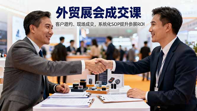 外贸展会成交课，含目标制定、客户邀约、现场成交，系统化SOP提升参展ROI-紫橙资源网
