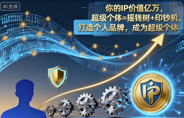 你的IP价值亿万，超级个体=摇钱树+印钞机，打造个人品牌，成为超级个体-紫橙资源网