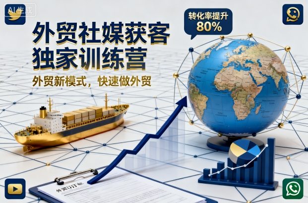 外贸社媒获客独家训练营，外贸新模式，快速做外贸-紫橙资源网
