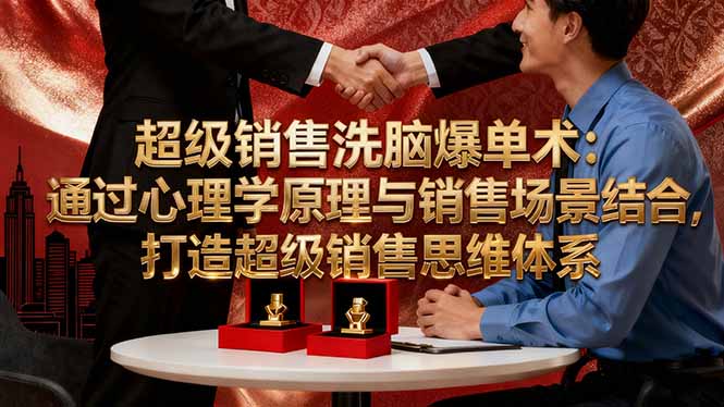 超级销售洗脑爆单术：通过心理学原理与销售场景结合,打造超级销售思维体系-紫橙资源网