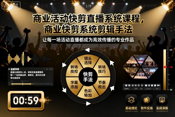 商业活动快剪直播系统课程，商业快剪系统剪辑手法 - 冒泡网