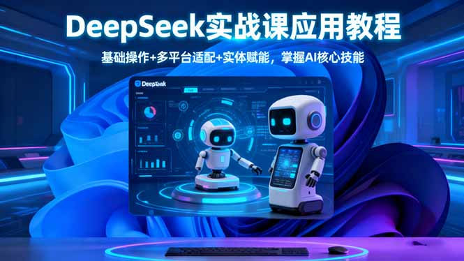 DeepSeek实战课应用教程、基础操作+多平台适配+实体赋能，掌握AI核心技能-紫橙资源网