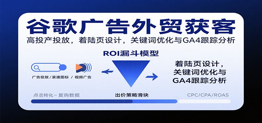 谷歌广告外贸获客，高投产投放，着陆页设计，关键词优化与GA4跟踪分析-紫橙资源网