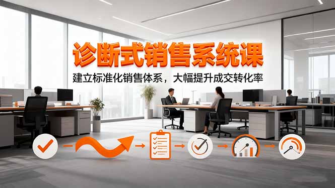 诊断式销售系统课，建立标准化销售体系，大幅提升成交转化率-紫橙资源网