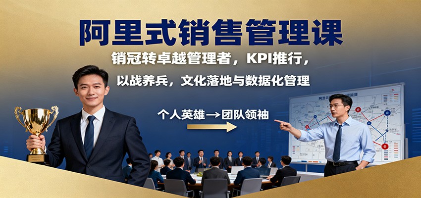 阿里式销售管理课:销冠转卓越管理者,KPI 推行,以战养兵,文化落地与数据化管理-紫橙资源网