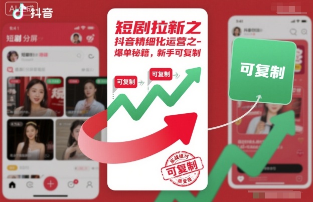 短剧拉新之抖音精细化运营之爆单秘籍,新手可复制-紫橙资源网