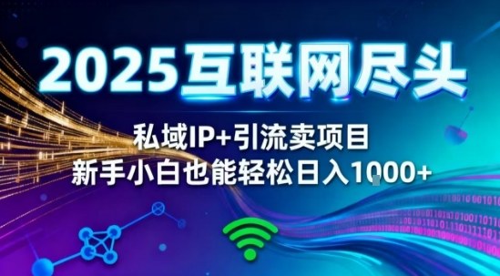 2025网创尽头王炸项目！私域IP+精准引流，新手小白在家躺賺日入1k，零经验也能上手-紫橙资源网