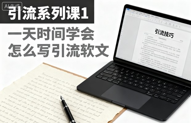 引流系列课1，一天时间学会怎么写引流软文-紫橙资源网