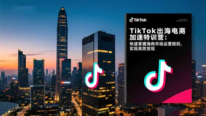 TikTok出海电商加速特训营:快速掌握海外市场运营规则,实现高效变现-紫橙资源网
