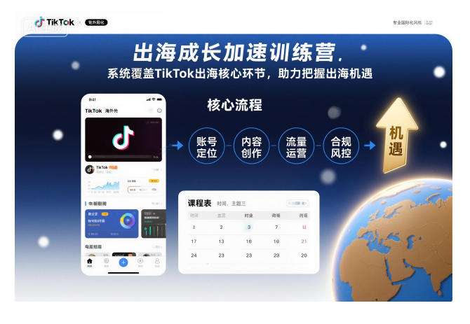 出海成长加速训练营，系统覆盖TikTok出海核心环节，助力把握出海机遇（更新）-紫橙资源网