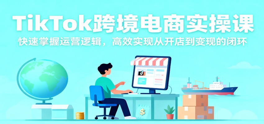 TikTok跨境电商实操课，快速掌握运营逻辑，高效实现从开店到变现的闭环-紫橙资源网