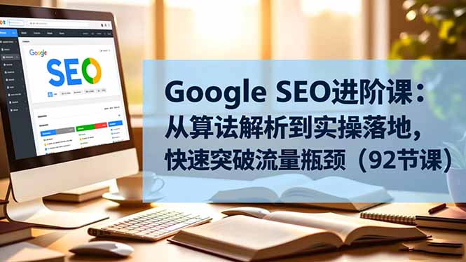Google SEO进阶课：从算法解析到实操落地，快速突破流量瓶颈（92节课）-紫橙资源网