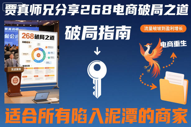 贾真师兄分享268电商破局之道-适合所有陷入泥潭的商家-紫橙资源网