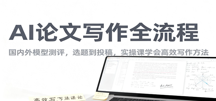 AI论文写作全流程,国内外模型测评,选题到投稿,实操课学高效写作方法-紫橙资源网