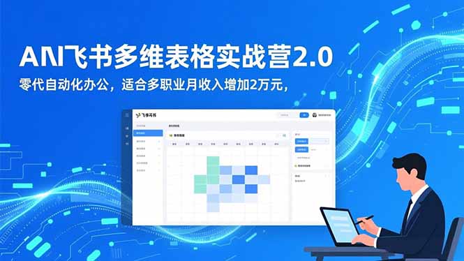 AI+飞书多维表格实战营2.0:零代码自动化办公,适合多职业月收入增加2万元-紫橙资源网