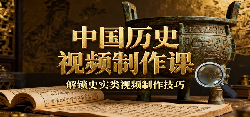 中国历史视频制作课：疆域地图集+参考文案+练习素材，解锁史实类视频制作技巧-紫橙资源网