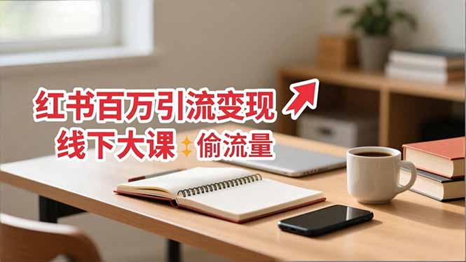 小红书百万引流变现-11月线下大课：分享从0到百万引流路径，手把手教偷流量、拿结果 - 中创网