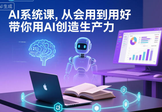 AI系统课，从会用到用好，带你用AI创造生产力-紫橙资源网