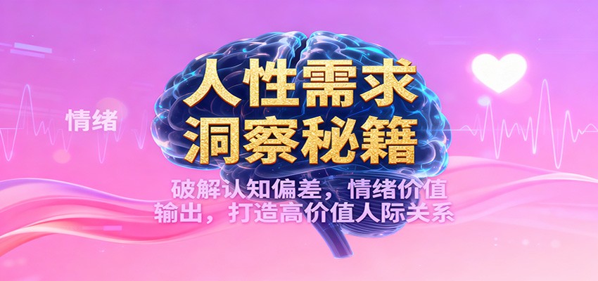 人性需求洞察秘籍,破解认知偏差,情绪价值输出,打造高价值人际关系-紫橙资源网