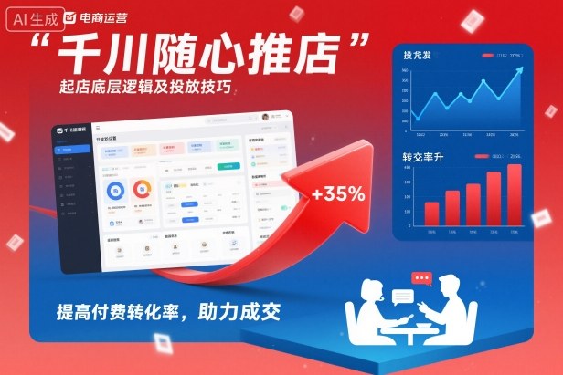 千川随心推起店底层逻辑及投放技巧，提高付费转化率，助力成交-紫橙资源网