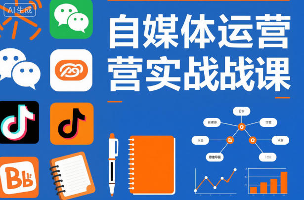 自媒体运营实战课，掌握一套系统的自媒体运营底层方法论，成为优秀的内容创作者-紫橙资源网