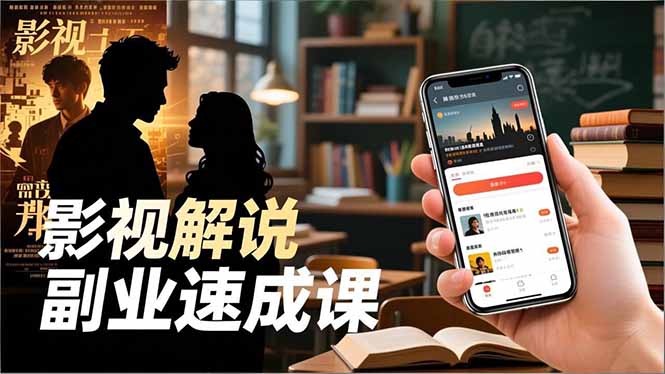 Tk影视解说副业速成课，软件安装、全流程实操、爆款预设，新手两周变现-紫橙资源网