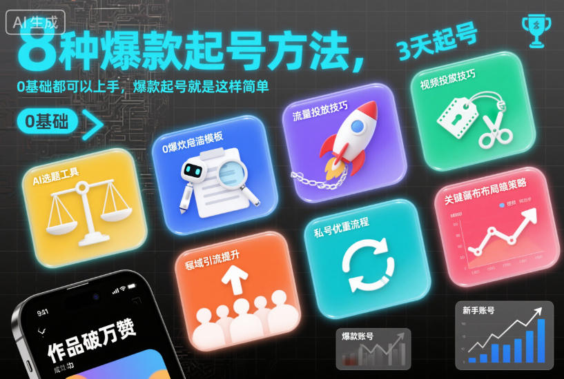 8种爆款起号方法,0基础都可以上手,爆款起号就是这样简单-紫橙资源网