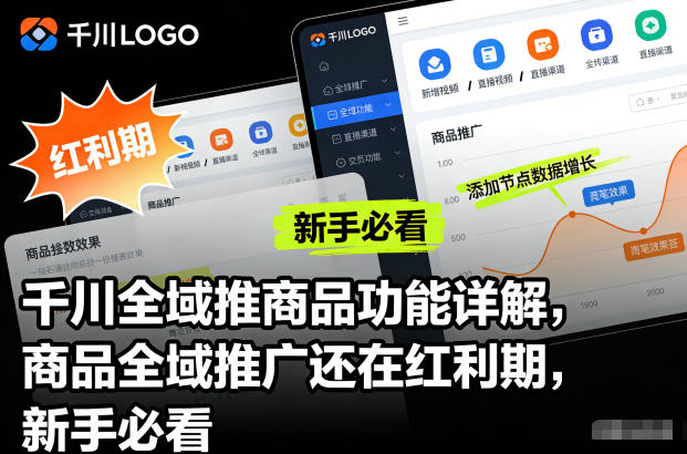 千川全域推商品功能详解，商品全域推广还在红利期，新手必看-紫橙资源网