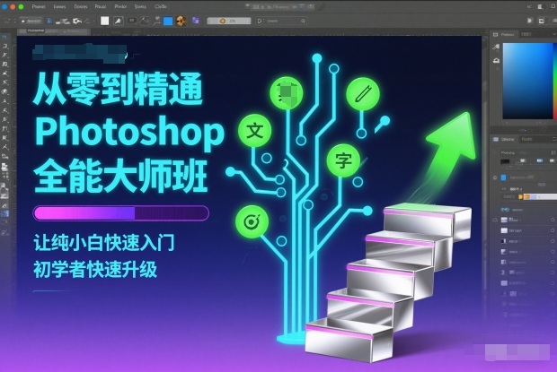 从零到精通Photoshop全能大师班，让纯小白快速入门，初学者快速升级-紫橙资源网