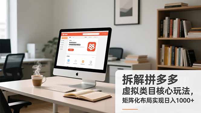 拆解拼多多虚拟类目核心玩法,矩阵化布局实现日入1000+-紫橙资源网