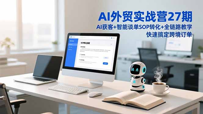 AI外贸实战营27期,AI获客+智能谈单+SOP转化+全链路教学,快速搞定跨境订单-紫橙资源网