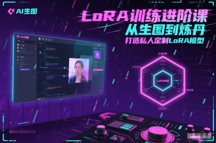LoRA训练进阶课，从生图到炼丹，打造私人定制LoRA模型-紫橙资源网