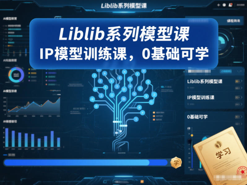 Liblib系列模型课,IP模型训练课,0基础可学-紫橙资源网