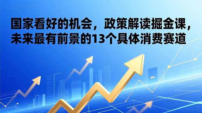 某付费文章:国家看好的机会,政策解读掘金课,未来最有前景的13个具体消费赛道-紫橙资源网