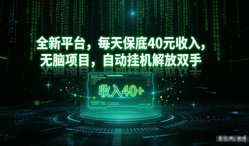 最新看广平台,每天保底30-4米,无脑项目,自动挂G解放双手-紫橙资源网