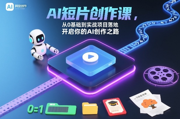 AI短片创作课，从0基础到实战项目落地，开启你的AI创作之路 - 冒泡网