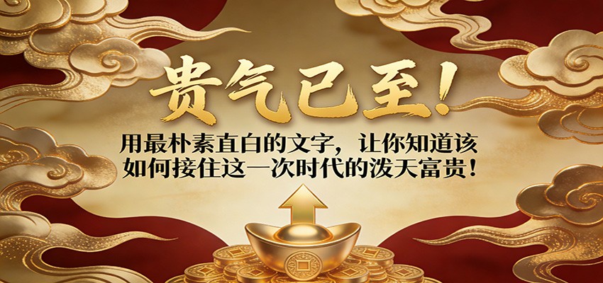 付费文章：贵气已至！用最朴素直白的文字，让你知道该如何接住这一次时代的泼天富贵！-紫橙资源网