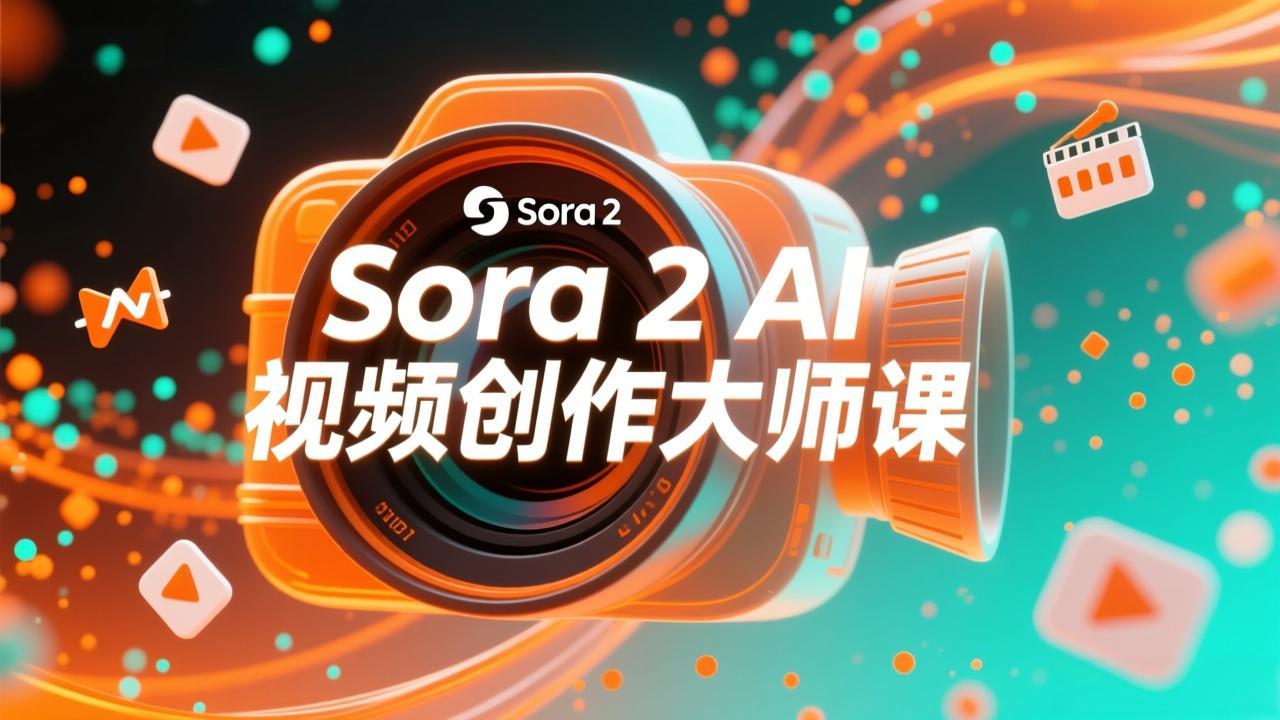 如何利用Sora 2创建流行AI人工智能视频大师班教程:掌握创作全流程,产出百万播放内容-紫橙资源网