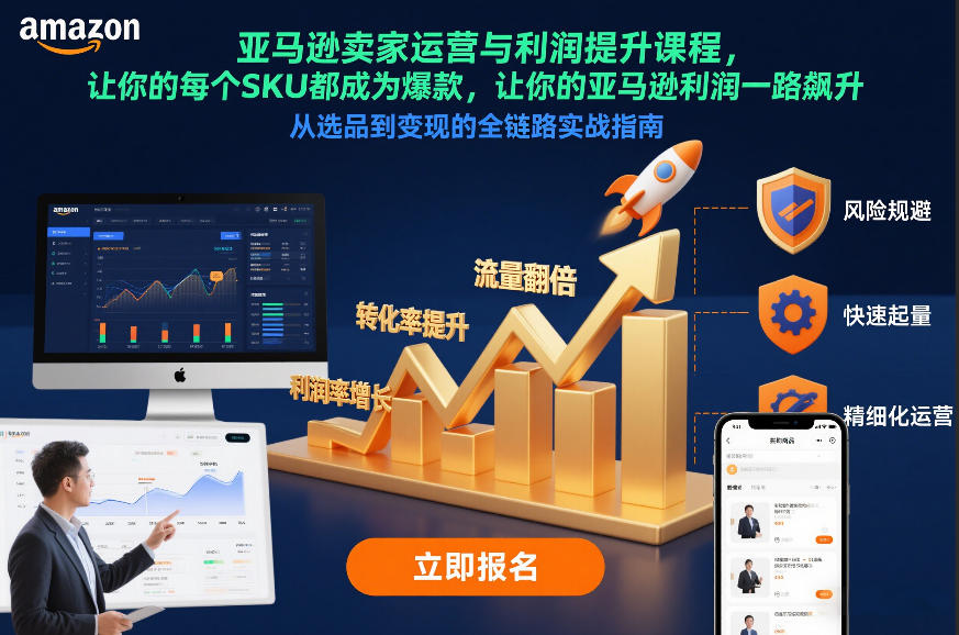 亚马逊卖家运营与利润提升课程,让你的每个SKU都成为爆款,让你的亚马逊利润一路飙升(更新12月)-紫橙资源网