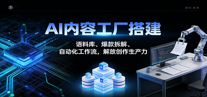 AI内容工厂搭建:语料库、爆款拆解、自动化工作流,解放创作生产力-紫橙资源网