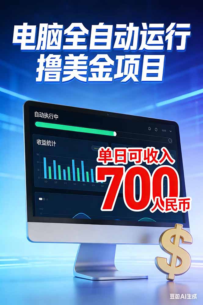 2026年电脑全自动赚美金项目,单电脑日收益700+-紫橙资源网