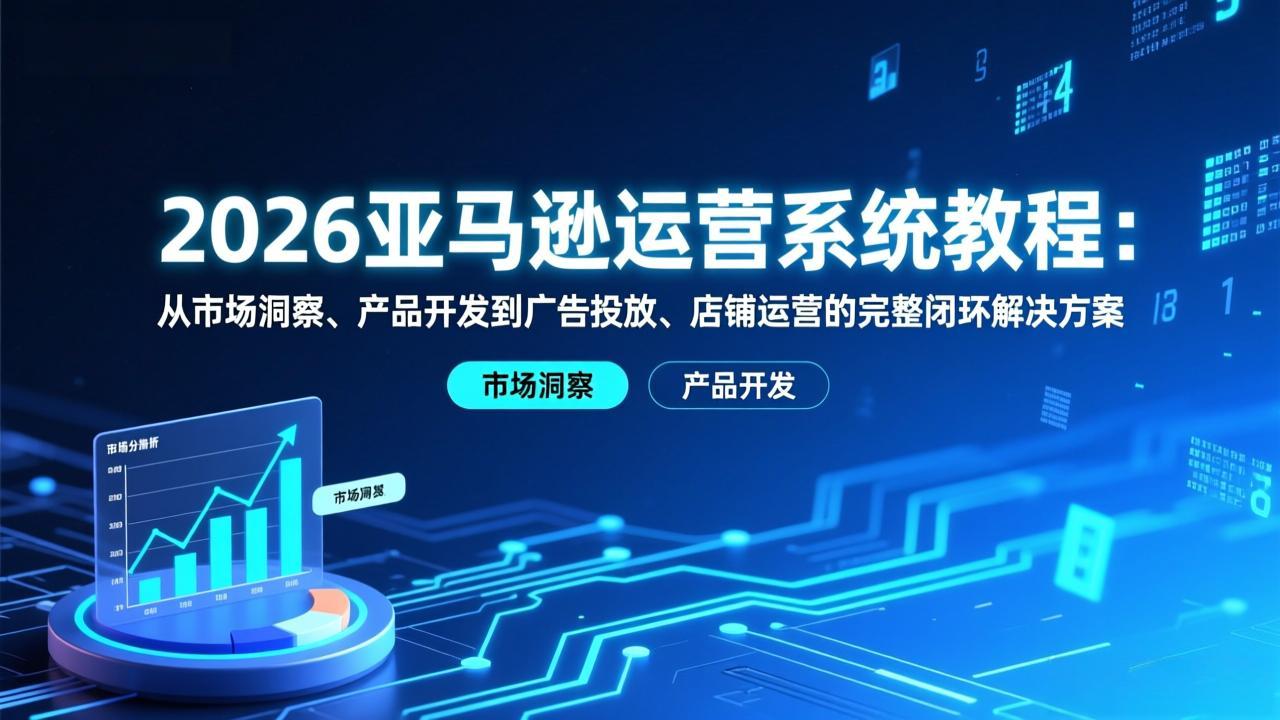 2026亚马逊运营系统教程：从市场洞察、产品开发到广告投放、店铺运营的完整闭环解决方案-紫橙资源网